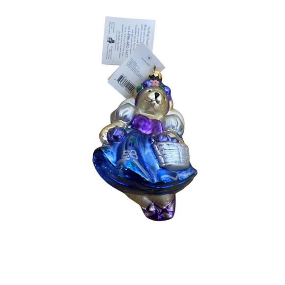 1998 CHRISTOPHER RADKO MUFFY VANDER BEAR PLUM FAIRY 98-NAB-03 6" ORNAMENT - Picture 2 of 8